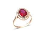 14k Gold Oval Ruby Ring for Women