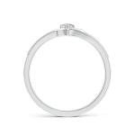 Heart-Shaped Diamond Promise Ring in White Gold