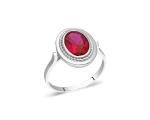14k Gold Oval Ruby Ring for Women