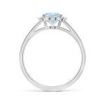 Aquamarine Engagement Ring with Diamond Accents