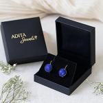 14K Gold Lapis Lazuli Dangle Earrings