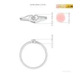 Heart-Shaped Diamond Promise Ring in White Gold