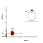 Ruby Halo Engagement Ring in Yellow Gold