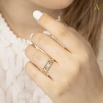 Amberta 14K Gold Filigree Statement Ring