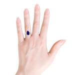 Tanzanite and Diamond Yellow Gold Ring for Women