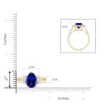 Tanzanite and Diamond Yellow Gold Ring for Women