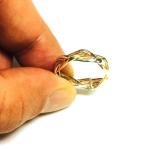 Tri-Color Gold Braided Ring, Size 7
