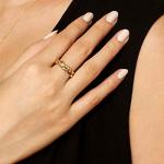 Tri-Color Gold Braided Ring, Size 7