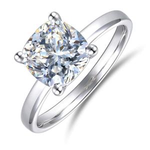 14K White Gold 3.0 CT Moissanite Engagement Ring