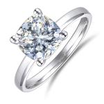 14K White Gold 3.0 CT Moissanite Engagement Ring