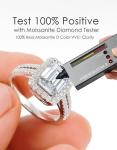 Emerald Cut Moissanite Halo Wedding Ring for Women