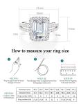 Emerald Cut Moissanite Halo Wedding Ring for Women