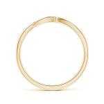 Yellow Gold Crossover Diamond Ring for Women