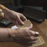 Hebrew Engraved Woman of Valor Ring with Ruby