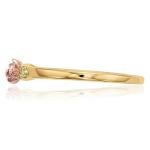 Tri-Color Gold Rose Flower Ring, Size 7