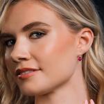 Gem Stone King 18K Yellow Gold Plated Silver Gemstone Birthstone Leverback Drop Dangle Earrings for Women | Oval 8X6MM | Fine Jewelry for Her Mom Wife