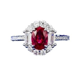 Gold Sapphire & Ruby Gemstone Ring for Women