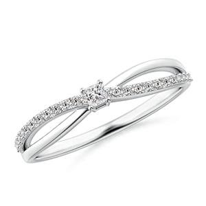 Diamond Promise Ring in Platinum for Women