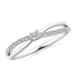 Diamond Promise Ring in Platinum for Women