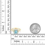 Gem Stone King 2-3 Cttw 10K Yellow Gold 8MM Cushion Cut Gemstone Birthstone and White Diamonds Halo Engagement Ring For Women | Wedding Anniversary Promise Ring | Available In Size 5, 6, 7, 8, 9