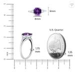 10K Gold Cushion Cut Birthstone Ring with Sapphire