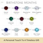 10K Gold Cushion Cut Birthstone Ring with Sapphire