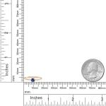 Gem Stone King 10K Yellow Gold 4MM Round Gemstone Birthstone and White Lab Grown Diamond Engagement Ring | Wedding Anniversary Promise Gold Ring For Women | Available In Size 5, 6, 7, 8, 9