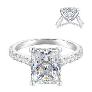 14K White Gold 4.0 CT Moissanite Engagement Ring