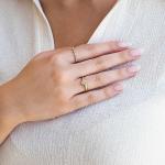 14k Gold Heart Ring with Natural Diamond