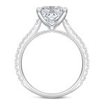 14K White Gold 4.0 CT Moissanite Engagement Ring