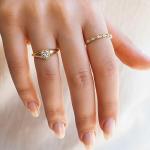 14k Gold Heart Ring with Natural Diamond