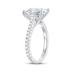 14K White Gold 4.0 CT Moissanite Engagement Ring
