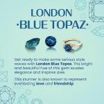 London Blue Topaz Solitaire Ring in Yellow Gold