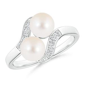 Freshwater Pearl and Diamond Ring for Women