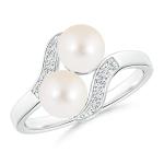 Freshwater Pearl and Diamond Ring for Women