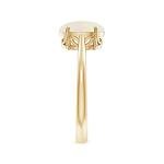 Natural Opal Solitaire Ring in Yellow Gold