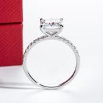 14K White Gold Princess Cut Moissanite Promise Ring