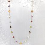 Ross-Simons 13.80 ct. t.w. Bezel-Set Multi-Gemstone Station Necklace in 14kt Yellow Gold. 16 inches