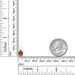 Gem Stone King 14K Yellow Gold 8X6MM Oval Gemstone Birthstone Pendant Necklace For Women | Gold Necklace For Women | 18 Inch Gold Rope Chain | Fine Jewelry Gifts for Her Mom Wife