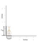 Angara Freshwater Pearl Pendant for Women | Freshwater Pearl V-Bale Pendant with Diamond in Yellow Gold | June Birthday, Anniversary, Gemstone Jewelry Gift | AAA