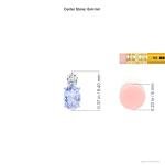 Angara Natural Tanzanite Solitaire Pendant for Women | Oval Tanzanite Solitaire Pendant with Diamond in Sterling Silver | December Birthday, Anniversary, Gemstone Jewelry Gift | A | 6x4mm