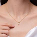 Angara Natural Opal Solitaire Pendant for Women | 0.42 ct Pear Shape Opal Solitaire Pendant Necklace in Sterling Silver | October Birthday, Anniversary, Gemstone Jewelry Gift | AAAA | 7x5mm