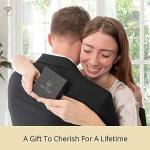 MAX + STONE Solid 14K Yellow Gold Cushion Cut Topaz Necklace | 8mm Solitaire November Birthstone Necklace for Women | Blue & Green Gemstone Pendant Necklaces with 18 inch Box Chain