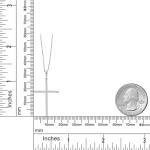 Gem Stone King 10K White Gold White Lab Grown Diamond Cross Necklace | 0.25 Cttw | 1 1/4 inch | Jesus Christian Religious Crucifix Jewelry Pendant Necklace for Women | With 18 Inch Chain