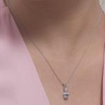 Angara Natural Aquamarine Solitaire Pendant for Women | 0.55 ct Pear Shape Aquamarine Diamond Teardrop Pendant Necklace in Sterling Silver | March Birthday, Gemstone Jewelry Gift | AA | 7x5mm