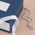 PEORA Ametrine with Genuine Diamond Pendant in 14 Karat White Gold, Elegant Solitaire, Radiant Cut, 7x5mm, 1 Carat total, Real Ametrine Necklace, Dainty, Pretty Gemstone Necklace, w/Jewelry Box