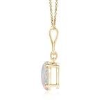 Angara Natural Opal Solitaire Pendant for Women | 1.45 ct Oval Shape Opal Solitaire Pendant Necklace in Yellow Gold | October Birthday, Anniversary, Gemstone Jewelry Gift | AAAA | 10x8mm