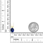 Gem Stone King 14K Yellow Gold 10X8MM Oval Gemstone Birthstone Solitaire Pendant Necklace | Gold Necklace For Women | With 18 inch Gold Chain | Fine Jewelry Gifts for Her Mom Women Wife