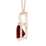 Angara Natural Garnet Solitaire Pendant for Women | 1.8 ct Pear Shape Garnet Solitaire Pendant Necklace in Rose Gold | January Birthday, Anniversary, Gemstone Jewelry Gift | AAAA | 9x7mm