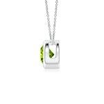Angara Natural Peridot Solitaire Pendant for Women | 0.55 ct Round Peridot Solitaire Pendant Necklace in Sterling Silver | August Birthday, Anniversary, Gemstone Jewelry Gift | AAAA | 5mm